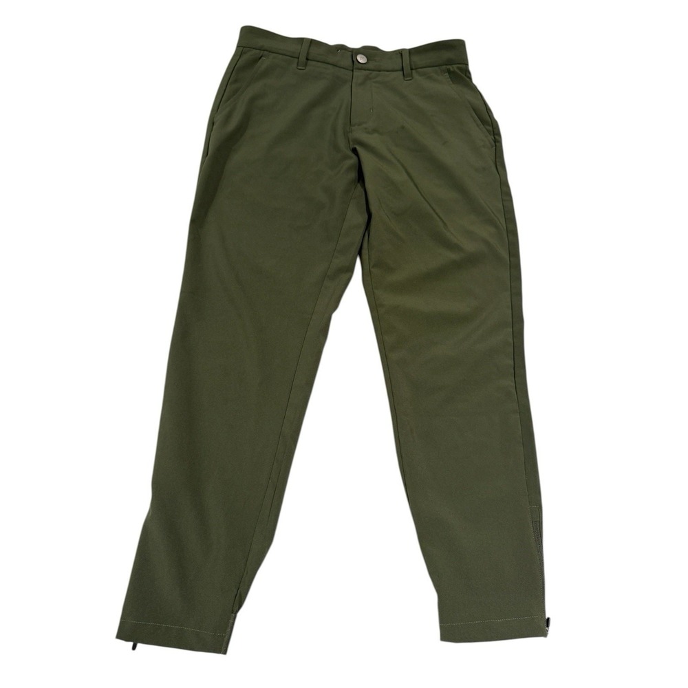 Primo Golf Jogger Pants Men's 30 Short Olive Ankle Zip Stretch Tapered